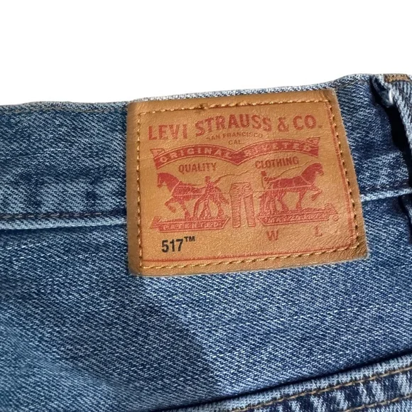 Levi’s 517 Patchwork Cropped Bootcut Jeans High Rise | Size W24 - Picture 12 of 16